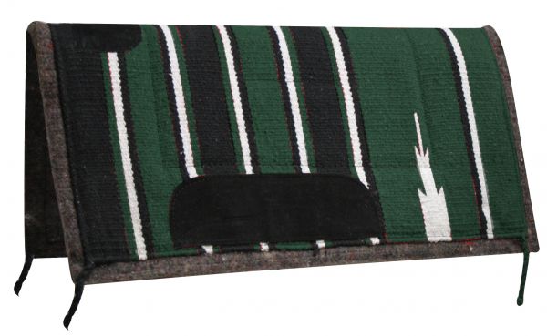 6132: Showman 24" x 24" Navajo pony pad with felt bottom and suede wear leathers Western Saddle Pad Showman