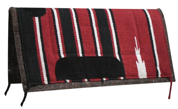 6132: Showman 24" x 24" Navajo pony pad with felt bottom and suede wear leathers Western Saddle Pad Showman