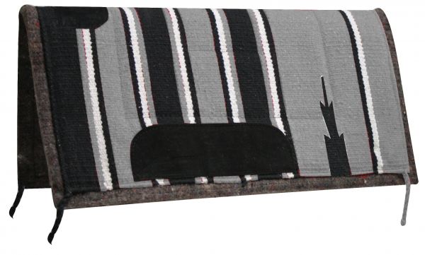6132: Showman 24" x 24" Navajo pony pad with felt bottom and suede wear leathers Western Saddle Pad Showman