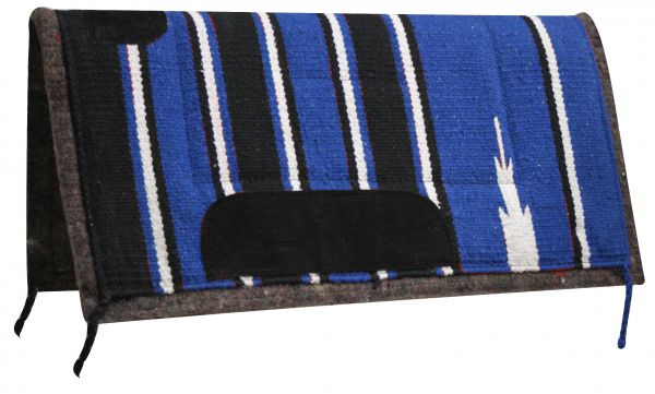 6132: Showman 24" x 24" Navajo pony pad with felt bottom and suede wear leathers Western Saddle Pad Showman