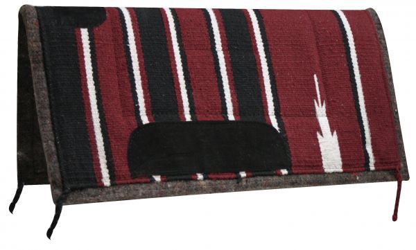 6132: Showman 24" x 24" Navajo pony pad with felt bottom and suede wear leathers Western Saddle Pad Showman