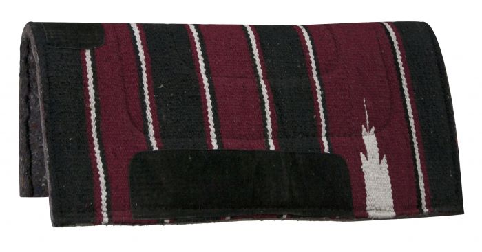 6132M: 24" x 24" Economy Navajo pony pad with felt bottom and suede wear leathers Western Saddle Pad Showman Saddles and Tack