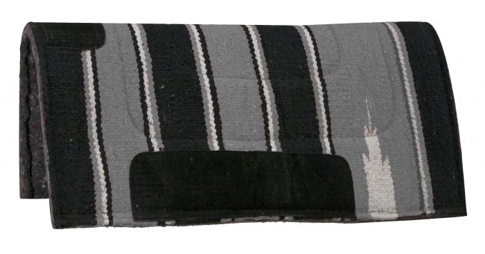 6132M: 24" x 24" Economy Navajo pony pad with felt bottom and suede wear leathers Western Saddle Pad Showman Saddles and Tack