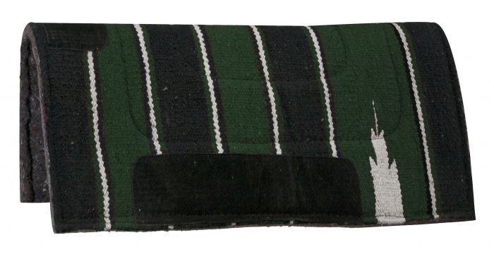 6132M: 24" x 24" Economy Navajo pony pad with felt bottom and suede wear leathers Western Saddle Pad Showman Saddles and Tack