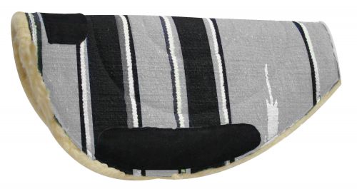 6135: Showman ® 27" x 28" Navajo barrel pad with Kodel fleece bottom and suede wear leathers Western Saddle Pad Showman