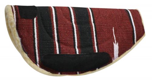 6135: Showman ® 27" x 28" Navajo barrel pad with Kodel fleece bottom and suede wear leathers Western Saddle Pad Showman