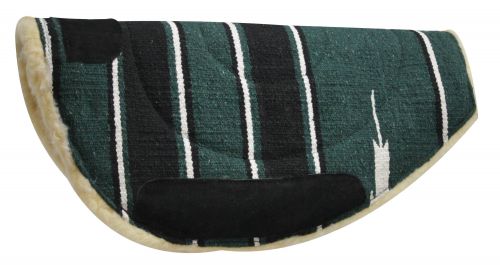 6135: Showman ® 27" x 28" Navajo barrel pad with Kodel fleece bottom and suede wear leathers Western Saddle Pad Showman