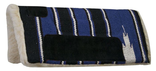 6136M: 20" x 20" Economy Navajo mini pad with fleece bottom and suede wear leathers Western Saddle Pad Showman Saddles and Tack