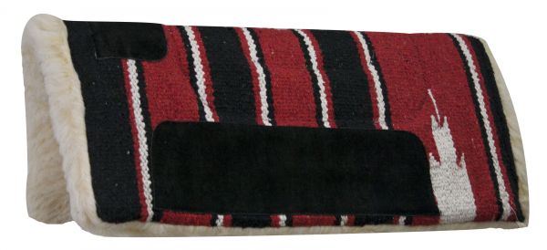 6136M: 20" x 20" Economy Navajo mini pad with fleece bottom and suede wear leathers Western Saddle Pad Showman Saddles and Tack