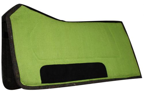 6142: Showman™ 32" x 32" contoured pad with felt bottom and suede wear leathers Western Saddle Pad Showman