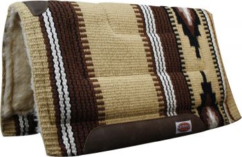 6145: Showman™ 36" x 34" 100% New Zealand wool cutter style pad Western Saddle Pad Showman