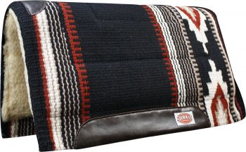 6145: Showman™ 36" x 34" 100% New Zealand wool cutter style pad Western Saddle Pad Showman