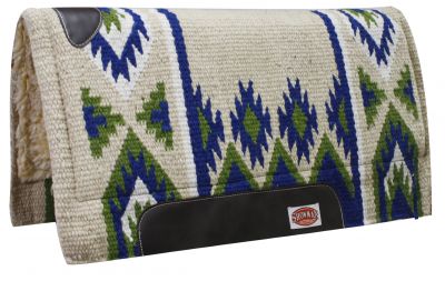 6202: Showman™ 36" x 34" 100% Wool Top Cutter Style Saddle Pad with Kodel Fleece Bottom and Top Gr Western Saddle Pad Showman