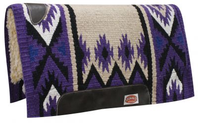 6202: Showman™ 36" x 34" 100% Wool Top Cutter Style Saddle Pad with Kodel Fleece Bottom and Top Gr Western Saddle Pad Showman