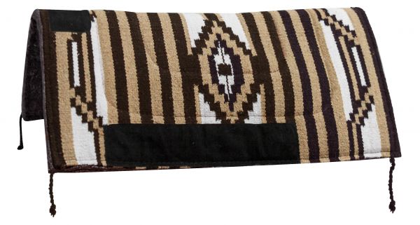 6218: 32" x 32" Arcylic top saddle pad with Navajo design and 1" felt bottom Western Saddle Pad Showman Saddles and Tack