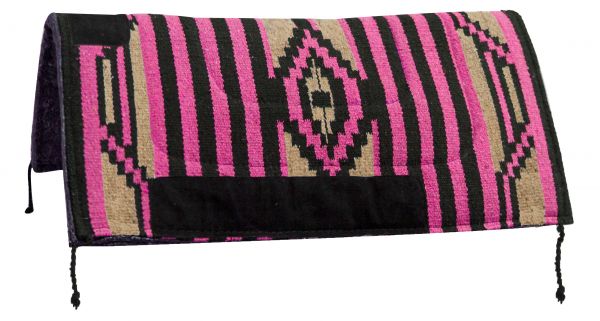 6218: 32" x 32" Arcylic top saddle pad with Navajo design and 1" felt bottom Western Saddle Pad Showman Saddles and Tack