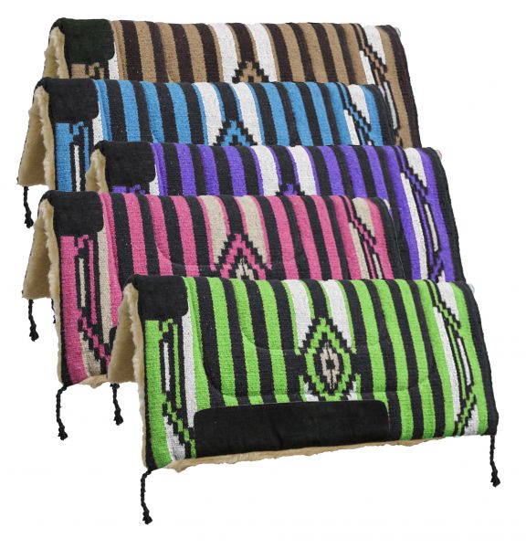 6219: 32" x 32" Acrylic top saddle pad with fleece bottom Western Saddle Pad Showman Saddles and Tack