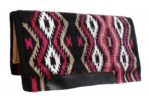 6225: Showman® 36" x 34" 100% woven wool top pad with memory felt bottom Western Saddle Pad Showman