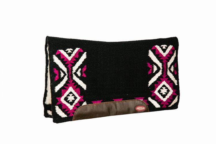 6240: Showman® 33" X 38" contoured cutter style saddle pad with navajo top design Western Saddle Pad Showman