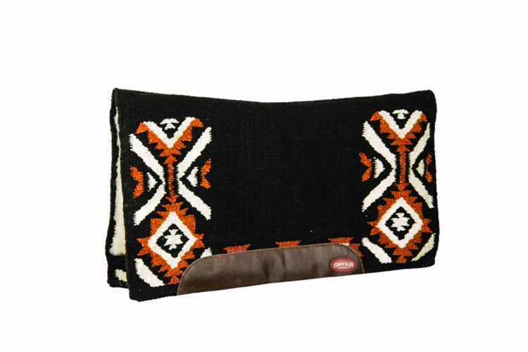 6240: Showman® 33" X 38" contoured cutter style saddle pad with navajo top design Western Saddle Pad Showman