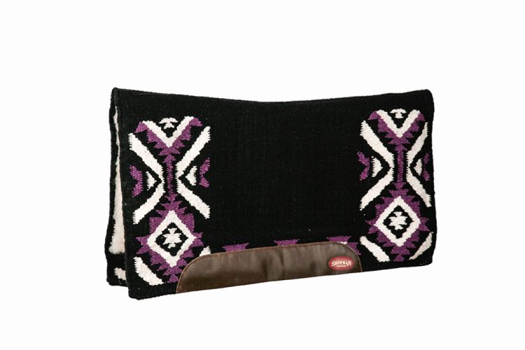 6240: Showman® 33" X 38" contoured cutter style saddle pad with navajo top design Western Saddle Pad Showman