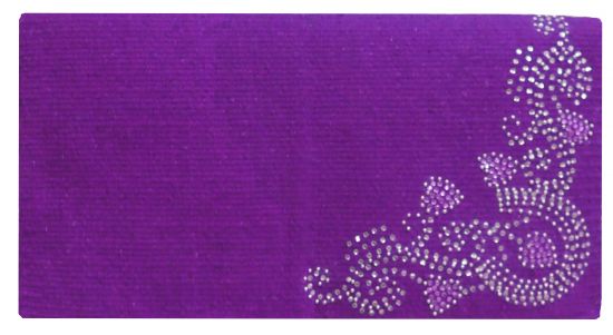 6251: Showman® 38"x 34" 5lb 100% Woven New Zealand wool saddle blanket with crystal rhinestone hea Saddle Blanket Showman