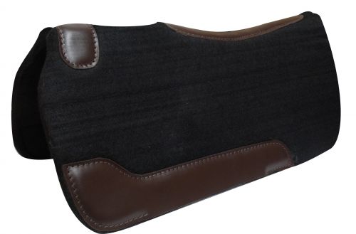 6290: Showman ® PONY 24" x 24" Black felt pad Western Saddle Pad Showman