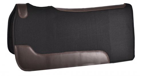 6299: Showman ® 30" X 32" Black Felt Saddle Pad Western Saddle Pad Showman
