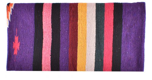 6303: 32" x 64" Arcylic top saddle blanket with Purple Serape design Saddle Blanket Showman Saddles and Tack