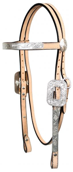 643416: 16" Floral tooled Showman™ show saddle with silver horn Primary Showman