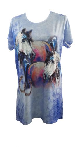 6461500: "Dreamcatcher Horses" Round Neck T-Shirt Primary Showman Saddles and Tack