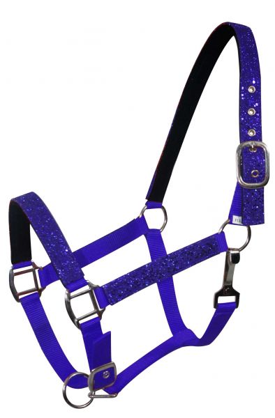 6552C: Cobb size nylon halter with neoprene lined nose and crown Nylon Halter Showman Saddles and Tack