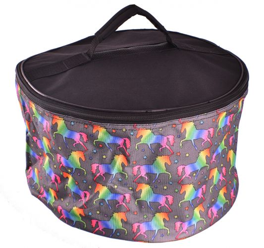 66-7328-U: Showman ® Unicorn printed nylon helmet bag Primary Showman