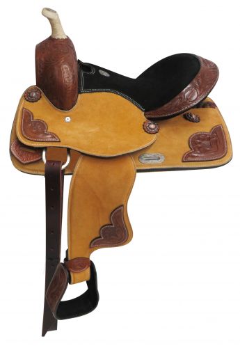 670613: 13" Double T Pony/Youth suede leather saddle Youth Saddle Double T