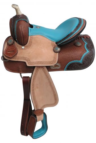 670813: 13" Double T Pony/Youth barrel style saddle Youth Saddle Double T