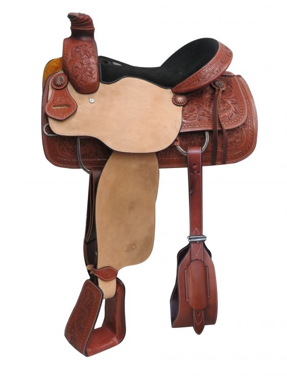 6729: Circle S Roper style saddle Roping Saddle Circle S