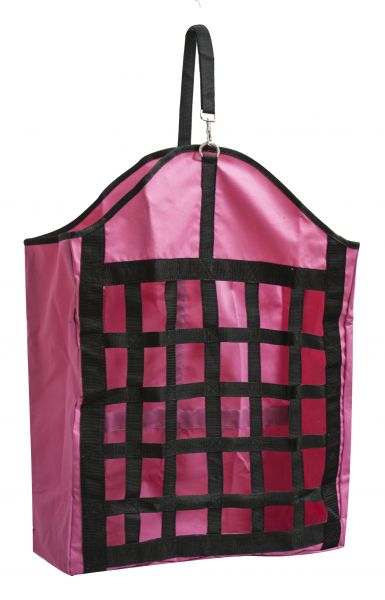 67828: Showman ® Webbed nylon slow feed hay bag Hay Feeder Showman