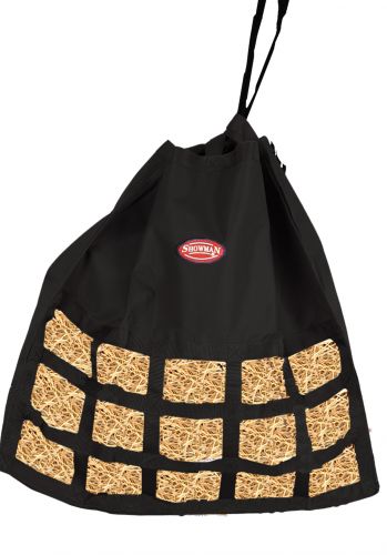 68-7426: Top draw string closure opens fully to allow easy top loading Hay Feeder Showman