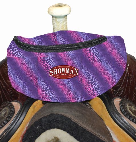 68-7626-W: Showman ® Wild Safari Print Insulated Nylon Saddle Pouch Primary Showman