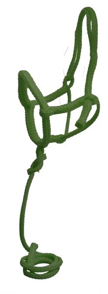 6800: Showman ® Nylon rope shipping halter with 8' lead Nylon Halter Showman
