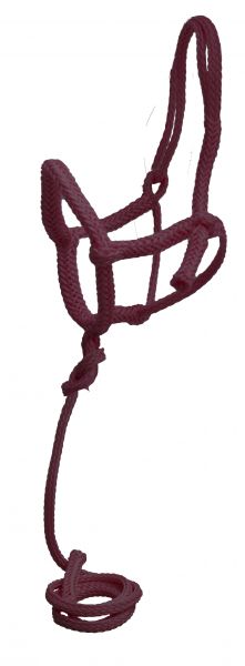 6800: Showman ® Nylon rope shipping halter with 8' lead Nylon Halter Showman