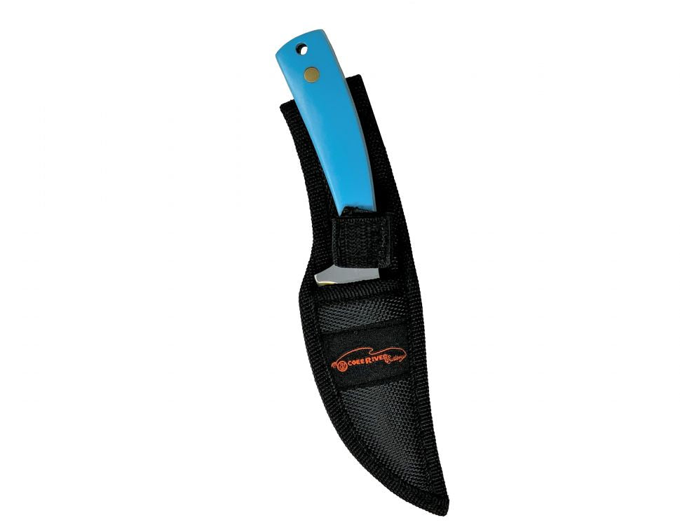 7" Ocoee River Knife with 3" Blade and Blue Aztec Pattern on Handle Default Shiloh
