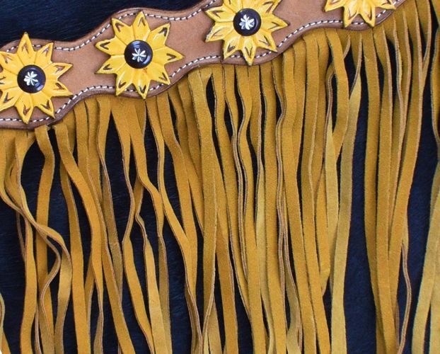 7068X: Showman ® Sunflower Overlay Browband Headstall and Breastcollar Set Headstall & Breast Collar Set Showman