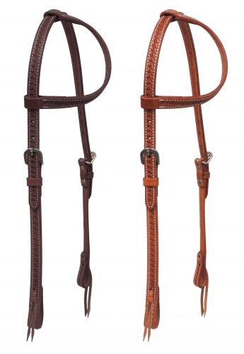 72013: Showman ® Argentina cow leather one ear headstall with stainless steel hardware Primary Showman