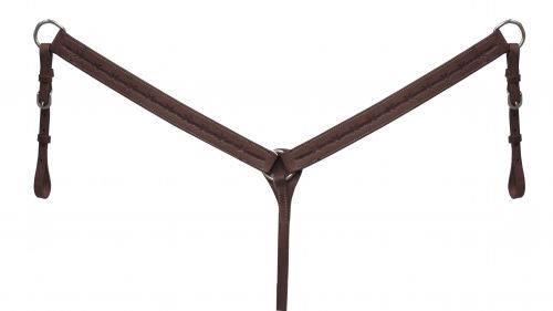 72016: Showman ® Argentina cow leather breast collar with barbed wire tooled design Breast Collar Showman
