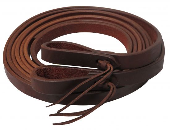 72024: Showman ® 8ft X 3/4" Oiled harness leather split reins Reins Showman