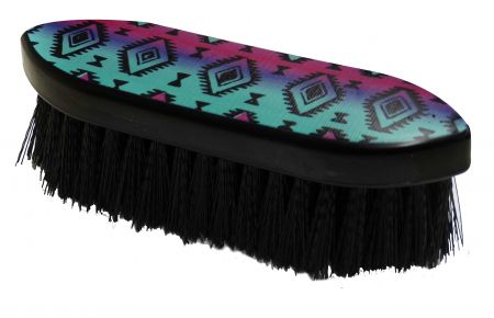 72BT002: Stiff bristle Navajo print brush Brush Showman Saddles and Tack