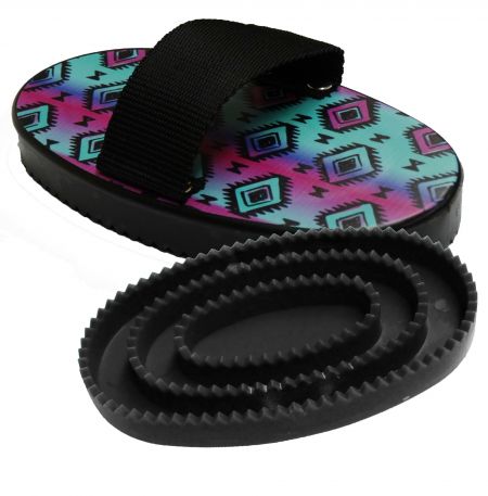 72BT004: Molded plastic Navajo print curry Primary Showman Saddles and Tack