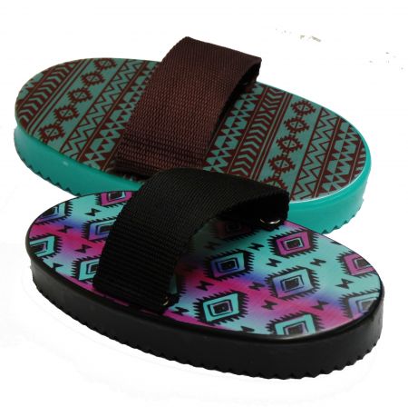 72BT004: Molded plastic Navajo print curry Primary Showman Saddles and Tack