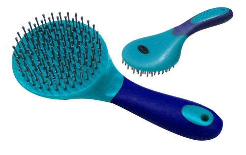 72F9153: Showman® Soft touch mane and tail brush with grip dots Comb Showman
